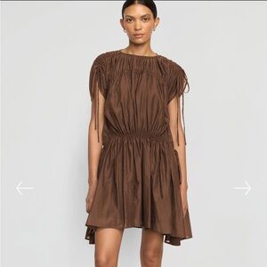 Modern Citizen Akemi Tie Organic Cotton Dress Brown S